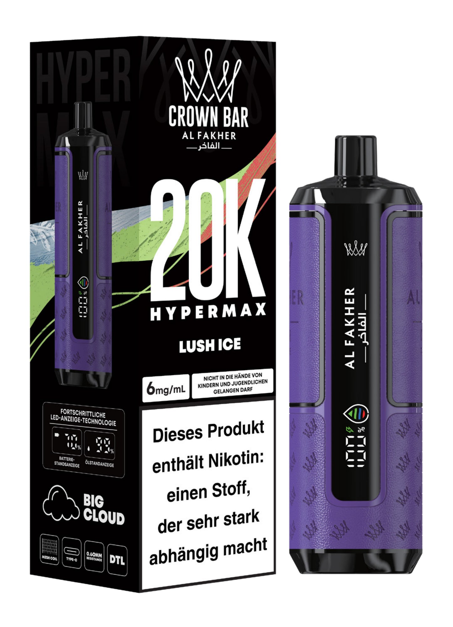 AL FAKHER - HyperMax - 20.000 Züge - Lush Ice