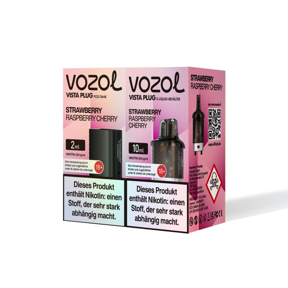 Vozol Vista Plug | Pod Tank | Strawberry Raspberry Cherry
