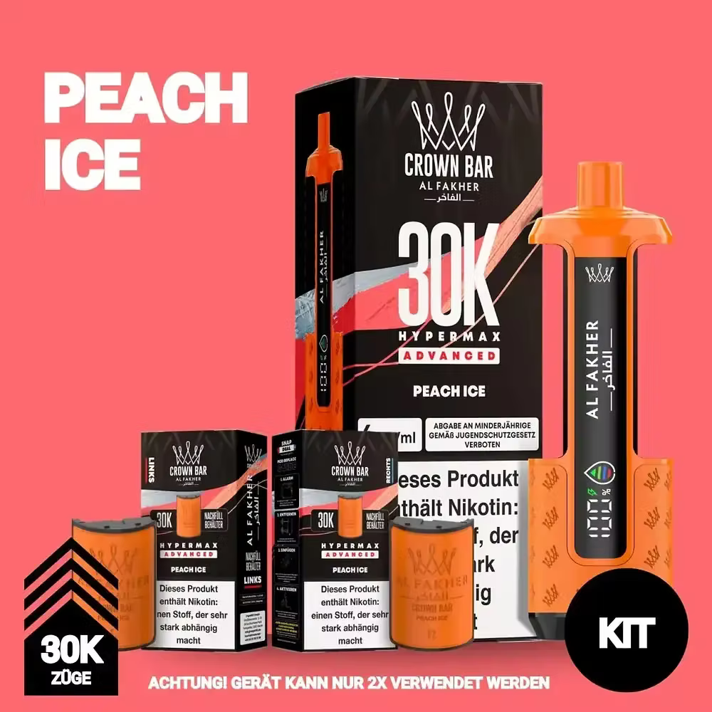 Al Fakher 30K - Peach Ice - Hypermax Peach Ice