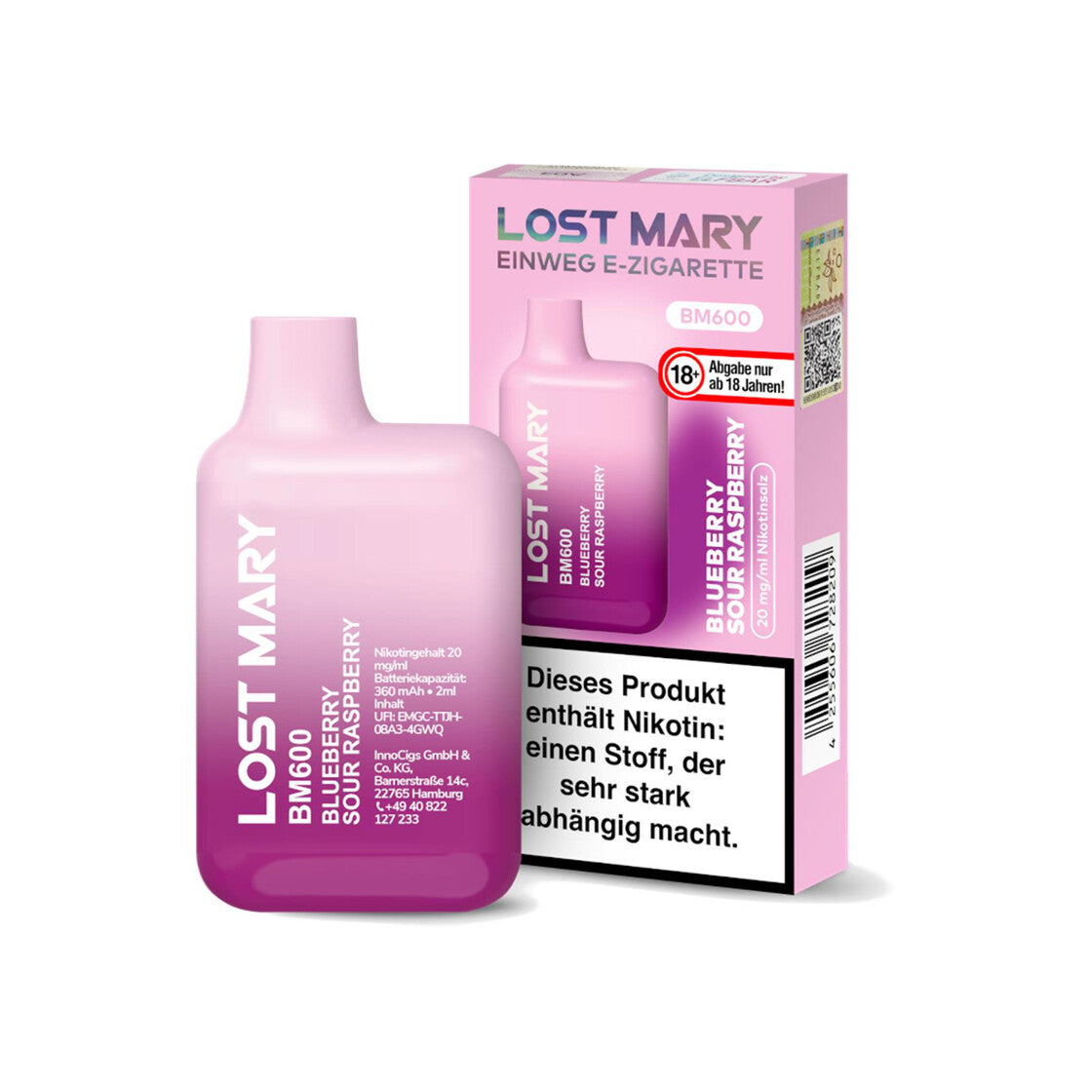 Lost Mary BM600 | Blueberry Sour Raspberry 20mg