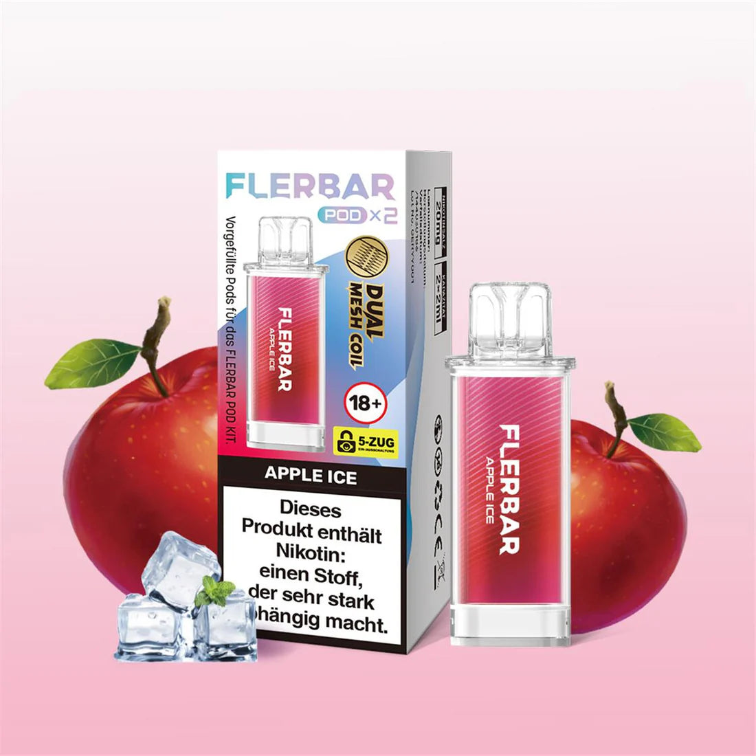 Flerbar Pod Apple Ice 2x2ml