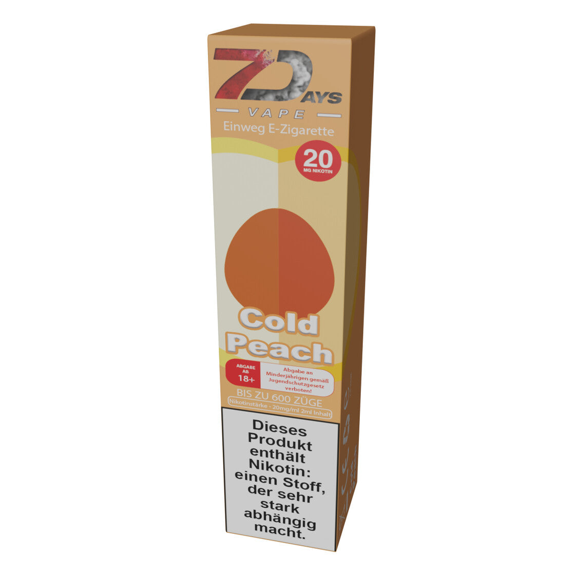 7Days Vape - 600 Züge - Cold Peach