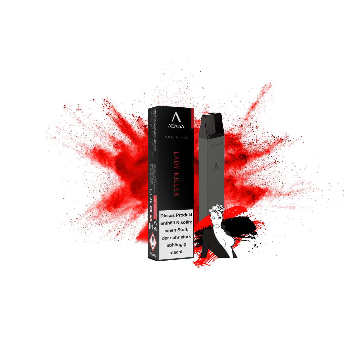 Adalya Vapes - 600 Zge - Lady Killer SHISHA-HAUS DORTMUND Adalya Vapes - 600 Zge - Lady Killer SHISHA-HAUS DORTMUND
