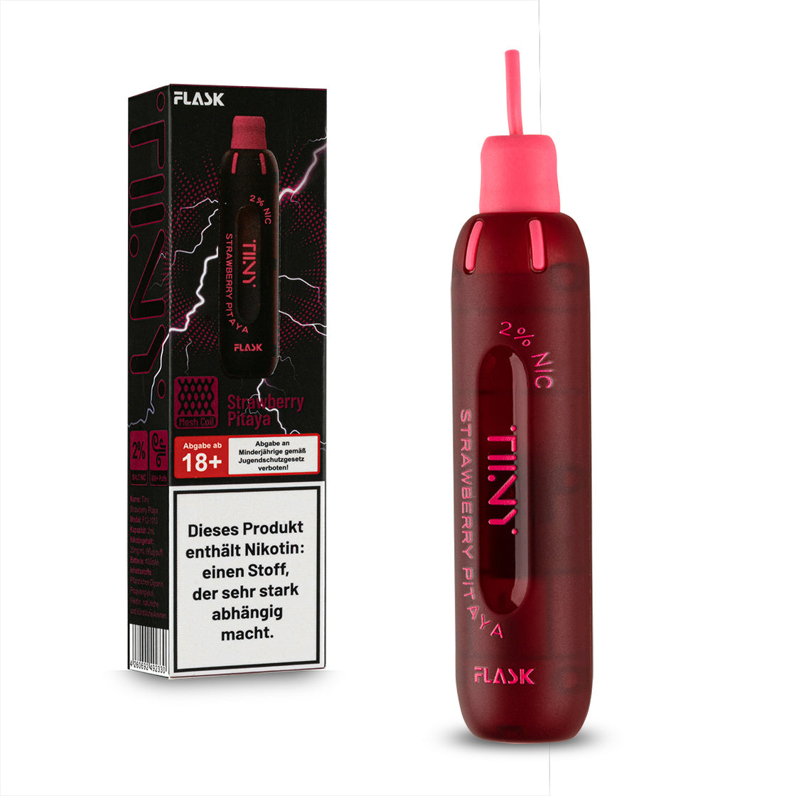 Flask TIINY Disposable E-Zigarette Vape - Strawberry Pitaya SHISHA-HAUS DORTMUND Flask TIINY Disposable E-Zigarette Vape - Strawberry Pitaya SHISHA-HAUS DORTMUND