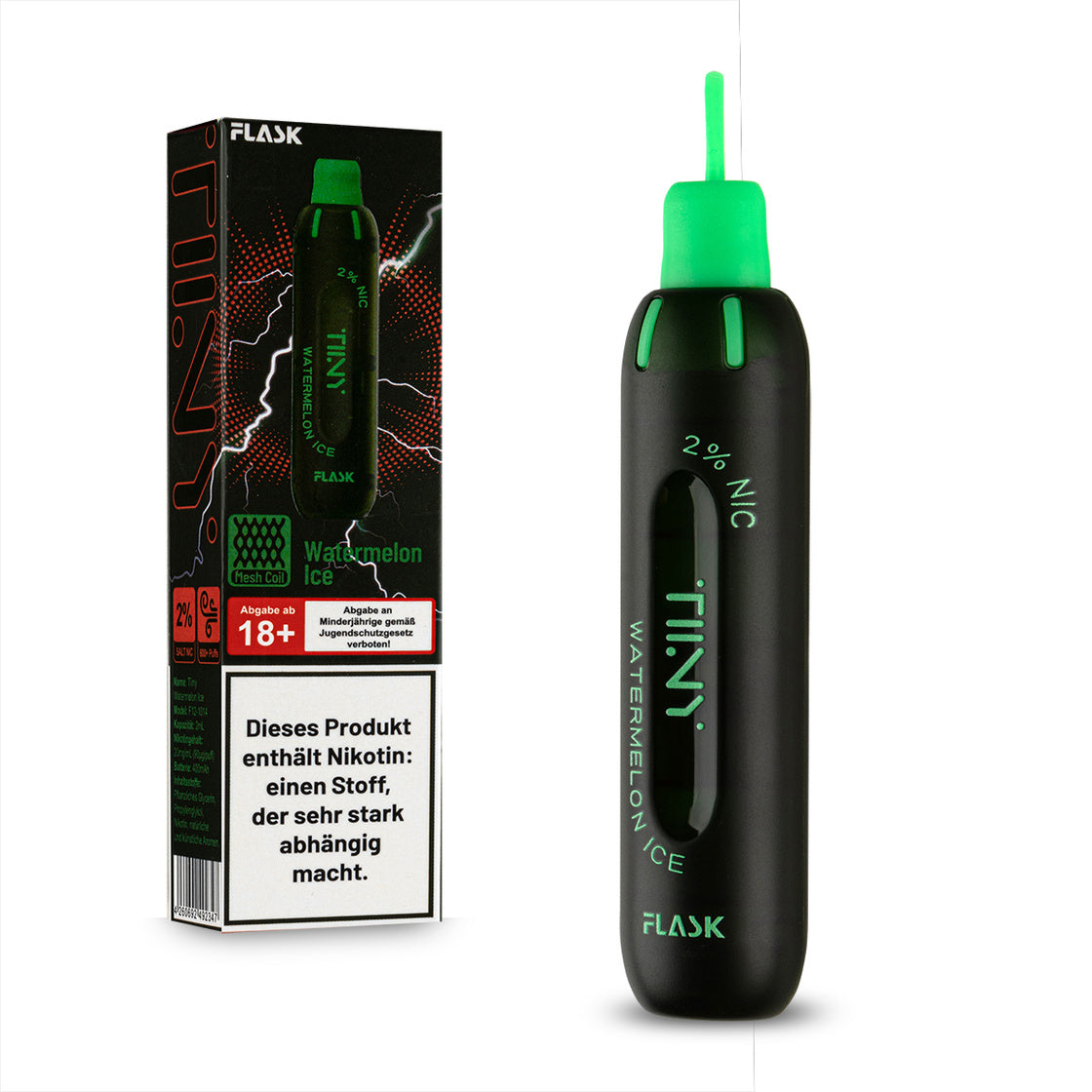 Flask TIINY Disposable E-Zigarette Vape - Watermelone Ice SHISHA-HAUS DORTMUND Flask TIINY Disposable E-Zigarette Vape - Watermelone Ice SHISHA-HAUS DORTMUND