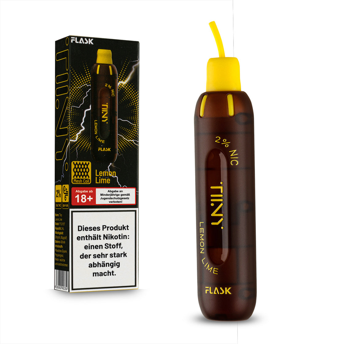 Flask TIINY Disposable E-Zigarette Vape - Lemon Lime SHISHA-HAUS DORTMUND Flask TIINY Disposable E-Zigarette Vape - Lemon Lime SHISHA-HAUS DORTMUND