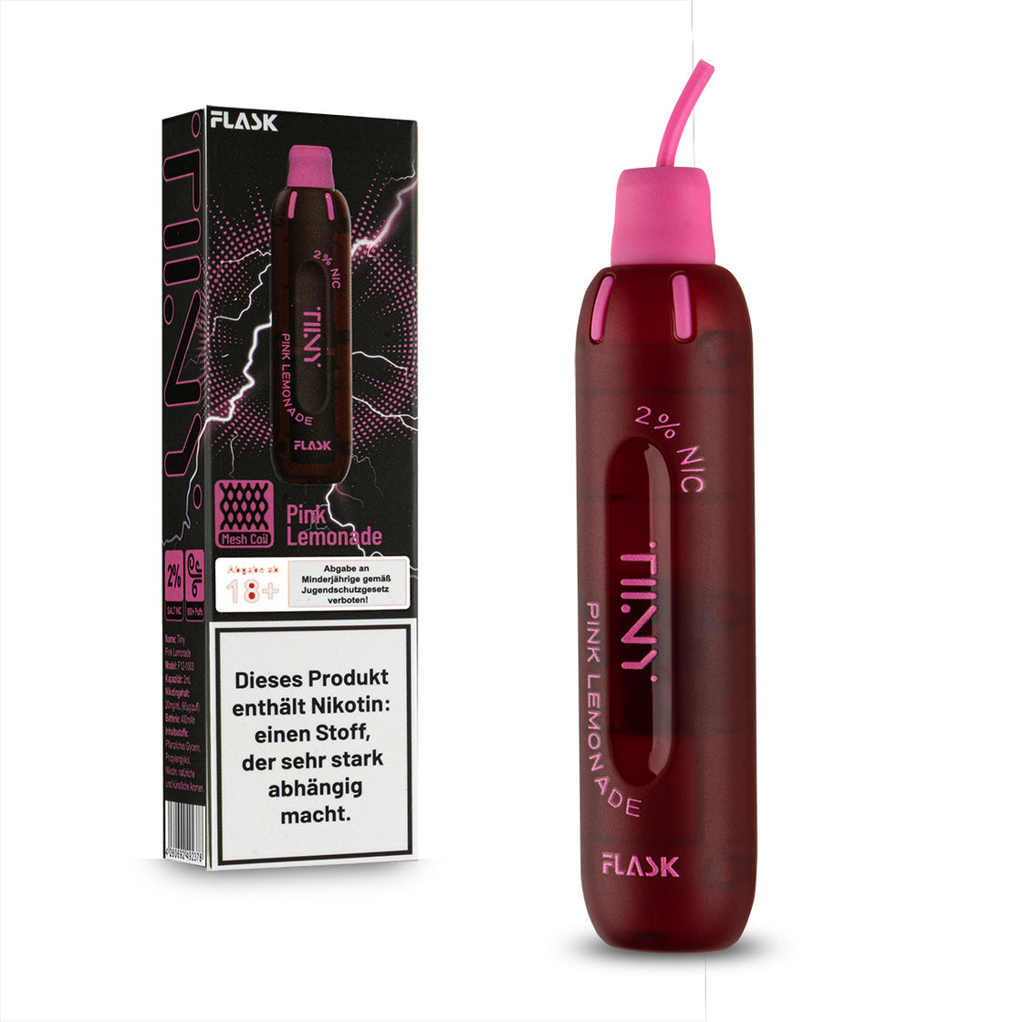 Flask TIINY Disposable E-Zigarette Vape - Pink Lemonade SHISHA-HAUS DORTMUND Flask TIINY Disposable E-Zigarette Vape - Pink Lemonade SHISHA-HAUS DORTMUND