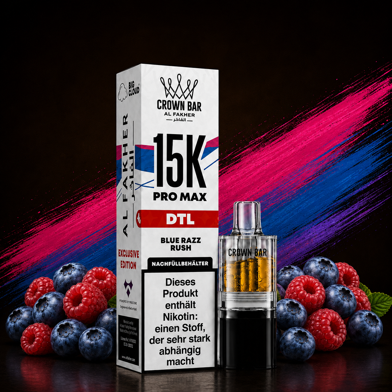 Al Fakher 15K Pro Max | POD | Blue Razz Rush