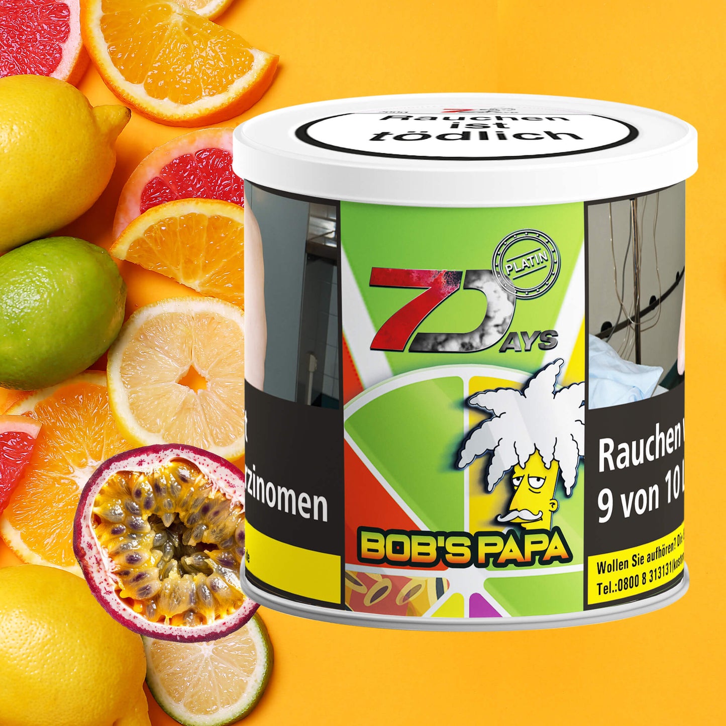 7 Days Platin Shisha Tabak - Bob's Papa 200g