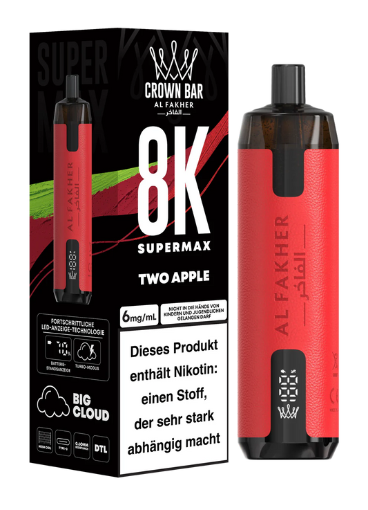 AL FAKHER - SuperMax - 8.000 Züge - Doppelapfel