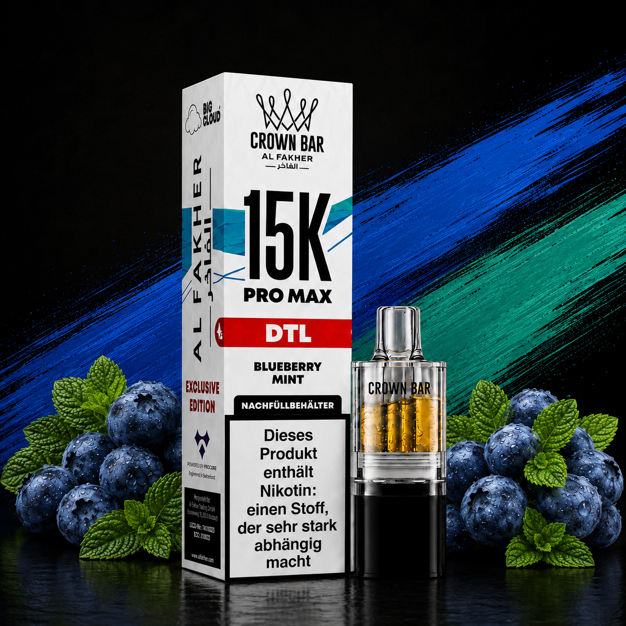 Al Fakher 15K Pro Max | POD | Blueberry Mint