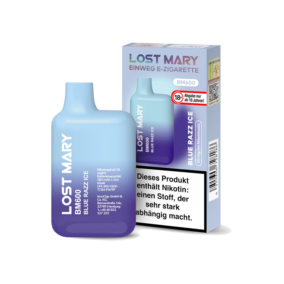 Lost Mary BM600 | Blue Razz Ice 20mg