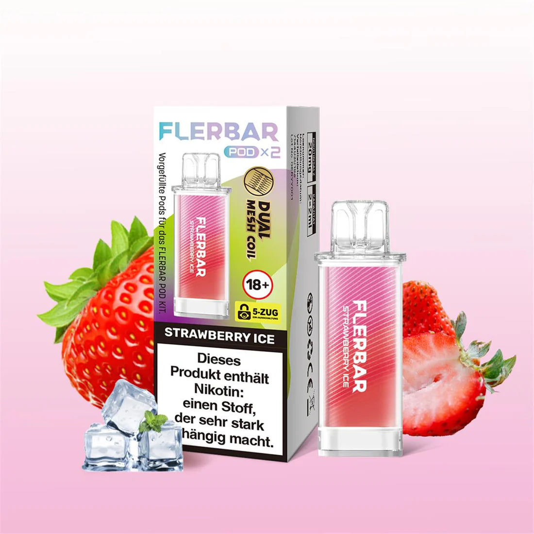 Flerbar Pod Strawberry Ice  2x2ml
