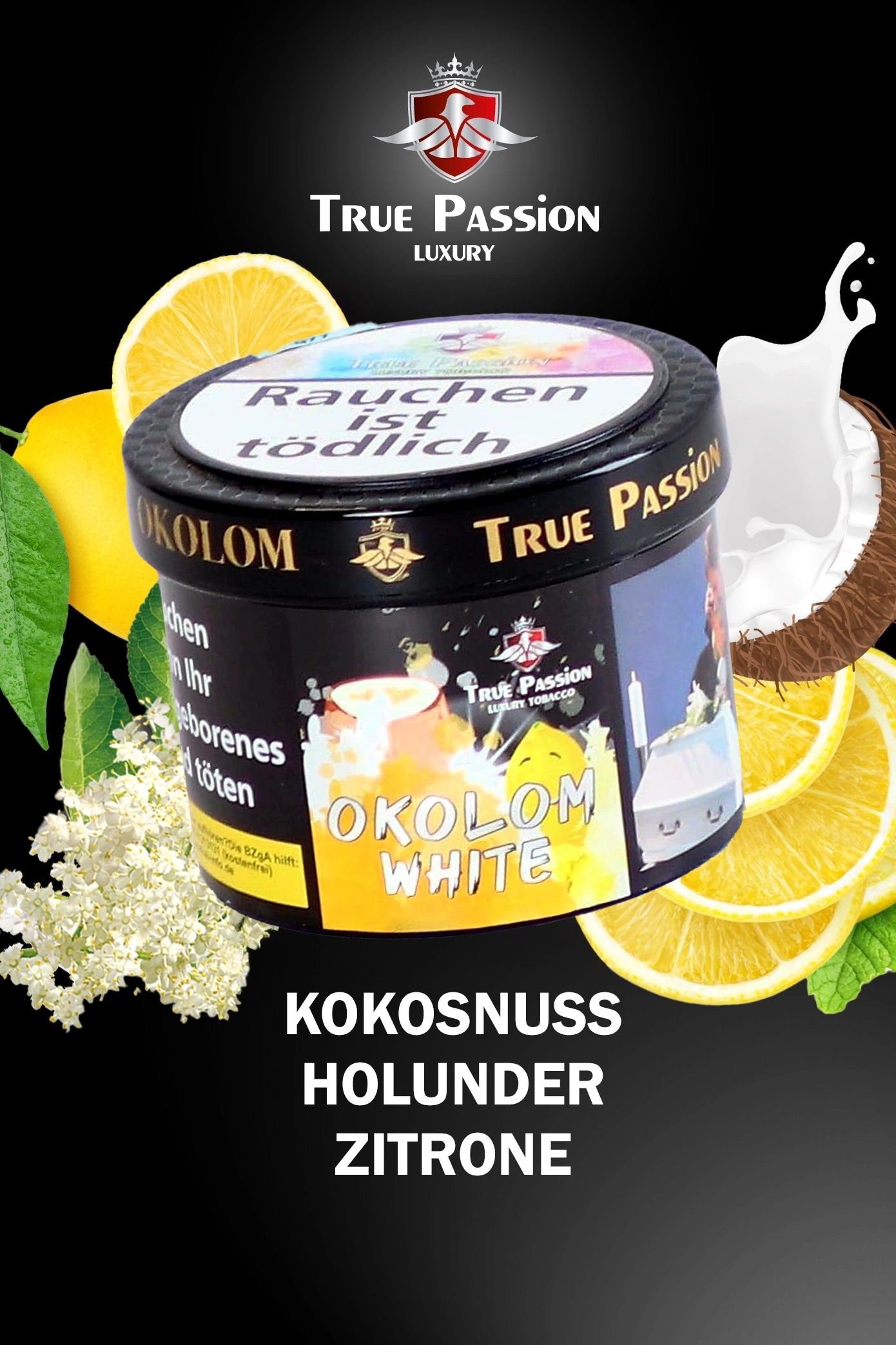 "True Passion Tobacco 200g - Okolom White